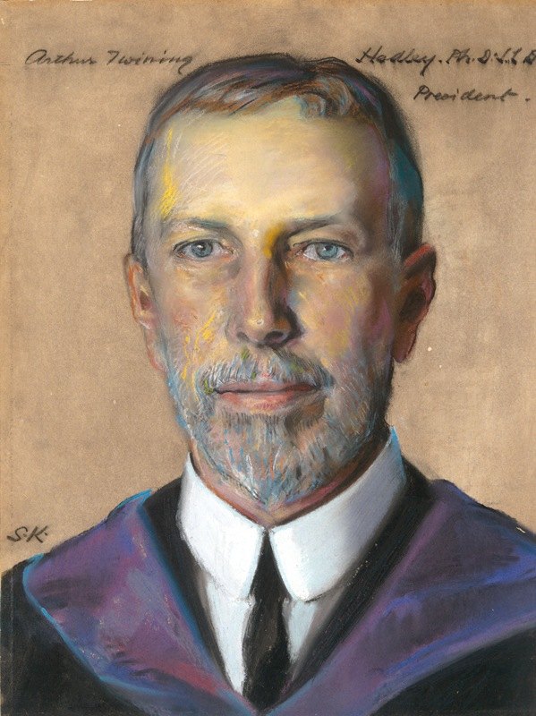 阿瑟·T·哈德利1876年，耶鲁大学校长，1899-1921年`Arthur T. Hadley; B.A. 1876, President of Yale Univ. 1899~1921 by William Sergeant Kendall