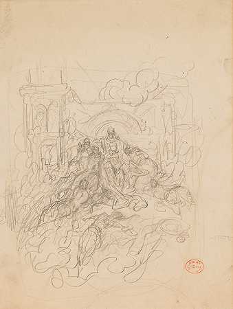 安东尼与克利欧佩特拉`Anthony and Cleopatra by Gustave Doré