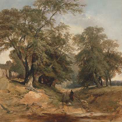 有骑士的风景`A Landscape with a Horseman by John Middleton
