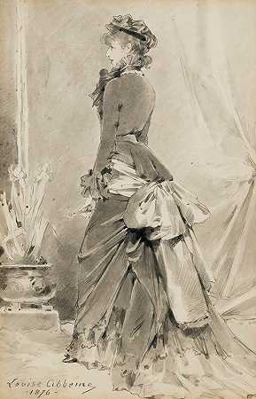 莎拉·伯恩哈特肖像`Portrait of Sarah Bernhardt (1876) by Louise Abbéma