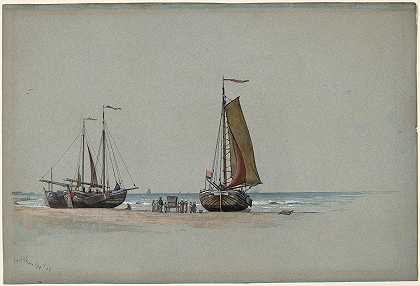 布兰肯伯格3号`Blankenberge No.3 (1875) by William Stanley Haseltine