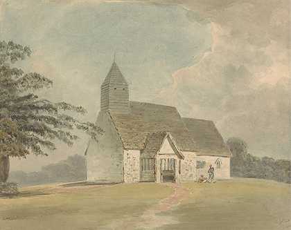 带木制钟楼的教堂`Church with Wooden Belfry by Samuel Davis