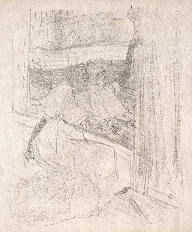 伊维特·吉尔伯特：向观众致意`Yvette Guilbert: Saluant le public (1898) by Henri de Toulouse-Lautrec