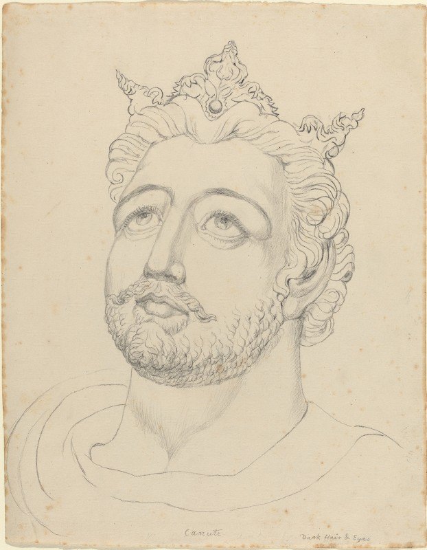 克努特国王`King Canute (c. 1819~1820) by William Blake