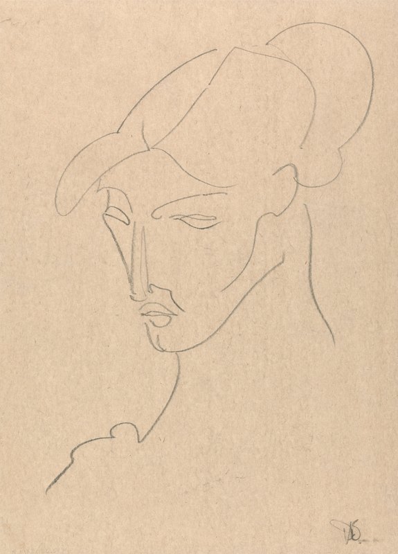 女人的肖像`Portrait of a Woman (1910 ~ 1915) by Henri Gaudier-Brzeska