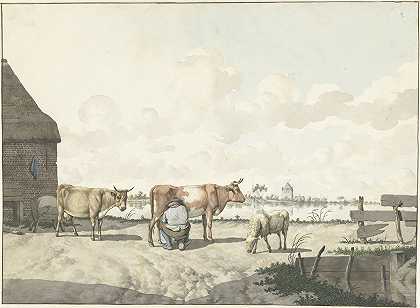 梅尔肯德波尔`Melkende boer (1700 ~ 1800) by W. Barthautz