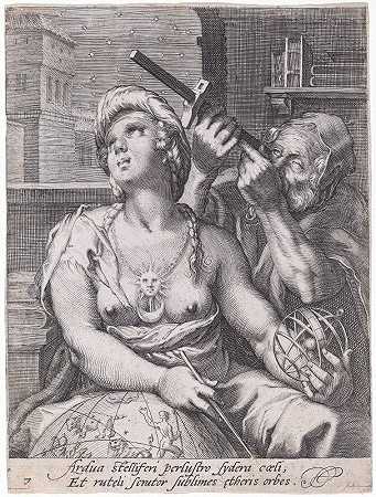 天文学`Astronomy (c. 1597) by Cornelis Jacobsz Drebbel
