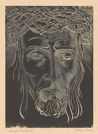 带荆棘冠冕的基督`Christus met doornenkroon (1891 ~ 1943) by Lodewijk Schelfhout