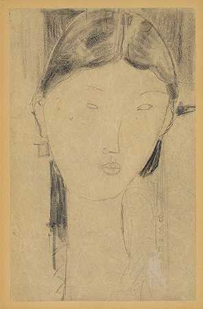 比阿特丽斯·黑斯廷斯`Beatrice Hastings (1914) by Amedeo Modigliani