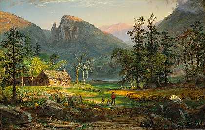 先锋它的家，鹰崖，白山`Pioneers Home, Eagle Cliff, White Mountains (1859) by Jasper Francis Cropsey