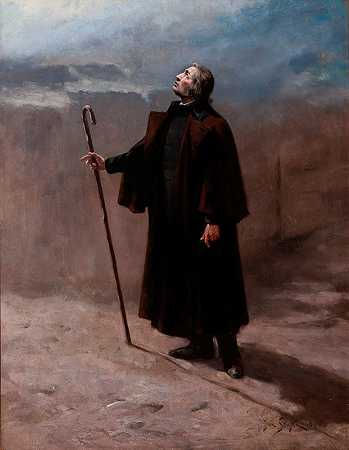 米基维茨作为朝圣者`Mickiewicz as a Pilgrim (1894) by Jan Styka