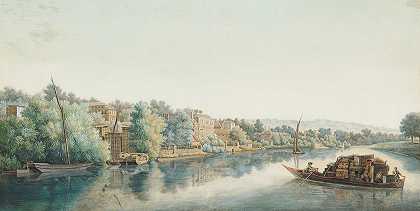 里士满的泰晤士河`The Thames At Richmond (1770~1780) by William Marlow