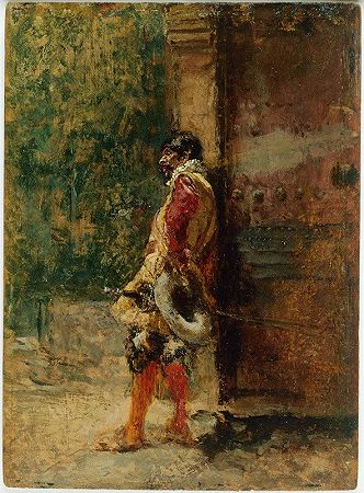 骑士`Cavalier (c. 1871) by Mariano Fortuny Marsal