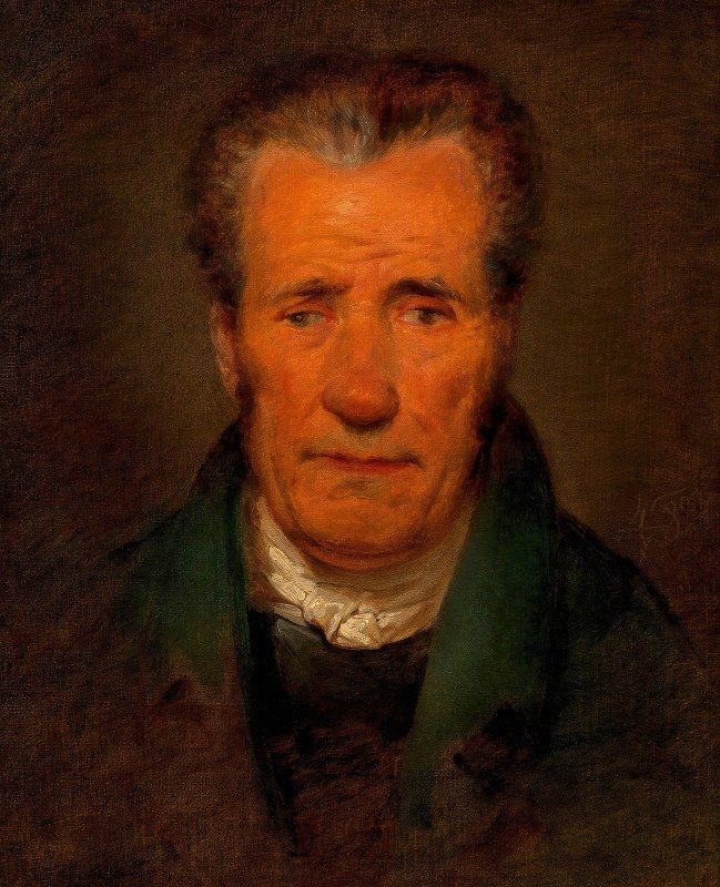 弗兰兹·德·保拉·阿梅林（艺术家的祖父）`Franz de Paula Amerling (Großvater des Künstlers) (1828) by Friedrich von Amerling