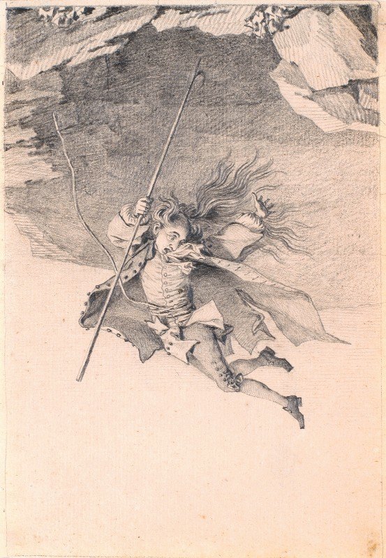 尼尔斯·克里姆坠入地狱`Niels Klim plunging into the underworld (1786 – 1788) by Jens Juel
