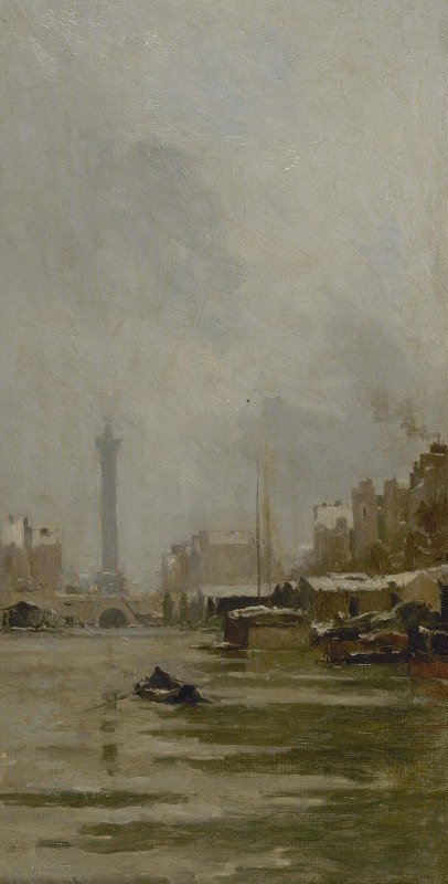 盆地阿森纳`Le bassin de lArsenal (1888~1890) by Pierre Vauthier