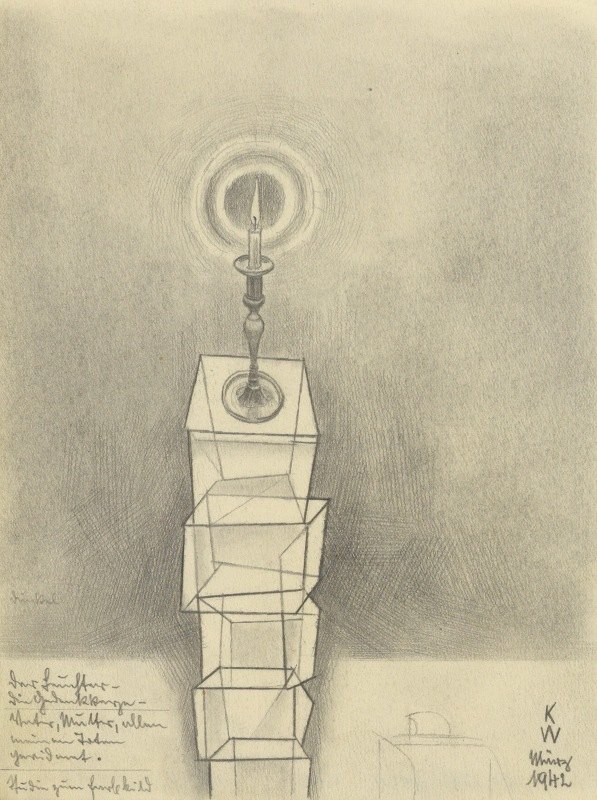 烛台纪念蜡烛。。。`Der Leuchter – Die Gedenkkerze ~… (1942) by Karl Wiener