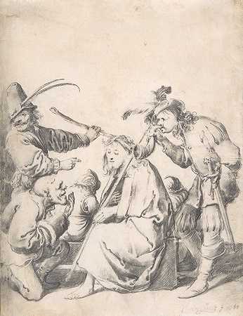 对基督的嘲弄`The Mocking of Christ (1640) by Pieter Jansz. Quast