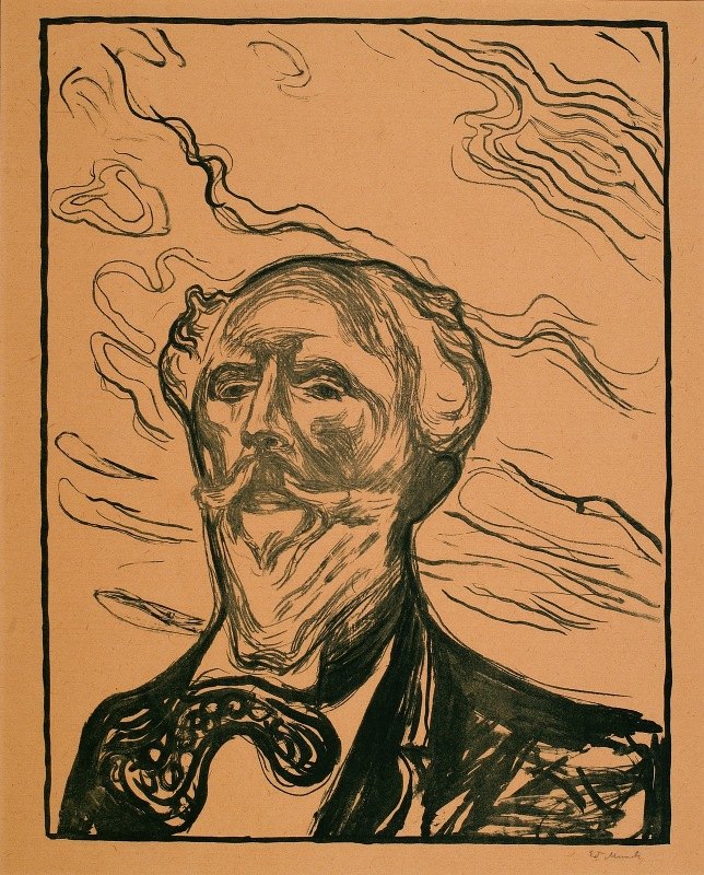 霍尔格·德莱克曼`Holger Drachmann (1994) by Edvard Munch