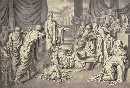 阿伽门农她死了`Agamemnons death (1818) by Friedrich Müller