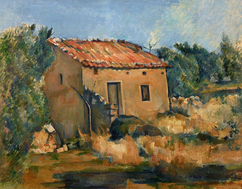 普罗旺斯艾克斯附近的废弃房屋`Abandoned House near Aix~en~Provence (1885–1887) by Paul Cézanne