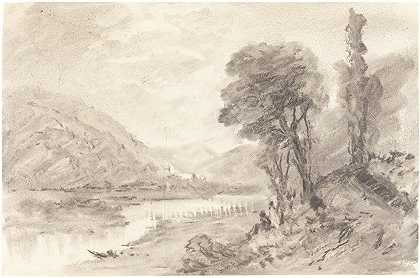 景观`Landscape (19th century) by British 19th Century