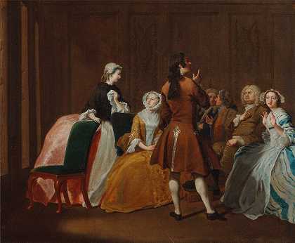 哈洛家族，来自塞缪尔·理查森s克拉丽莎`The Harlowe Family, from Samuel Richardsons Clarissa (1745~1747) by Joseph Highmore