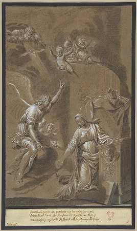 公告`The Annunciation (late 17th century) by Johann Jakob von Sandrart