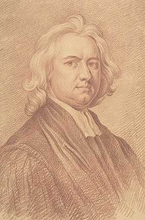 牧师或法学家的肖像`Portrait of a Clergyman or a Jurist (late 17th–early 18th century) by Johann Daniel Preissler