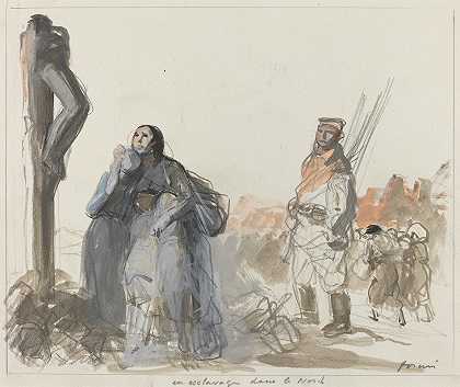 北方的奴隶制度`En esclavage dans le Nord (c. 1914~1919) by Jean-Louis Forain