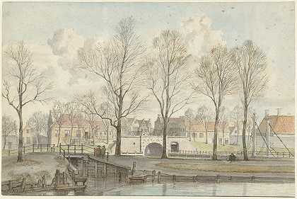 莱顿的德海伦波特`De Heerenpoort te Leiden (1734 ~ 1781) by Jan Ekels the elder