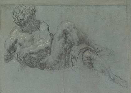 学习米开朗基罗s Giorno`Study after Michelangelos Giorno (ca. 1550–55) by Jacopo Tintoretto