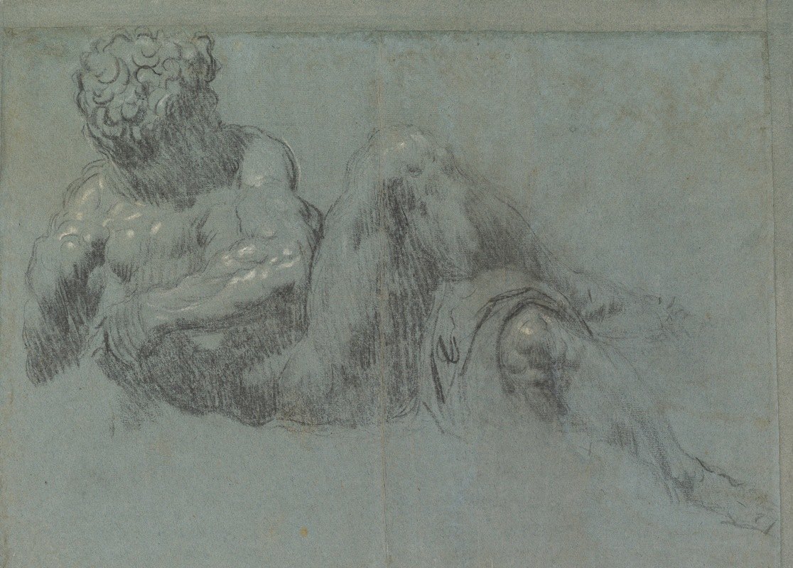 学习米开朗基罗s Giorno`Study after Michelangelos Giorno (ca. 1550–55) by Jacopo Tintoretto