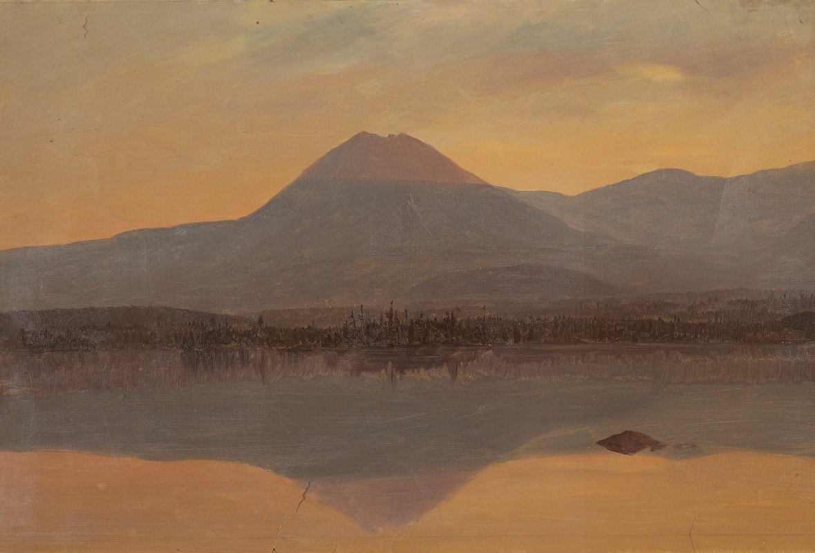 卡塔丁湖的卡塔丁山`Mt. Katahdin from Lake Katahdin (1860–70) by Frederic Edwin Church