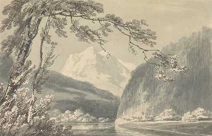 格林德瓦尔德附近`Near Grindelwald (ca. 1796) by Joseph Mallord William Turner