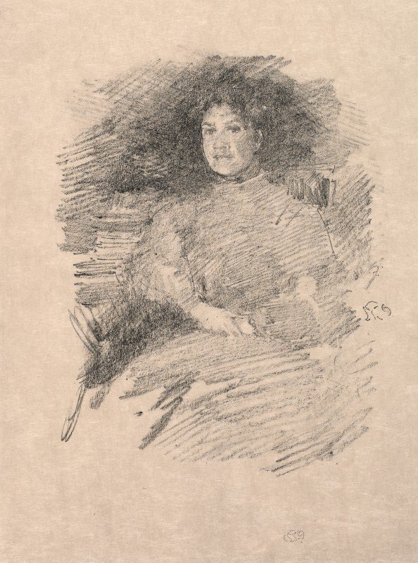 火光（佩内尔夫人）`Firelight (Mrs. Pennell) (1896) by James Abbott McNeill Whistler