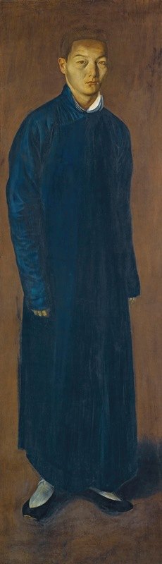 中国僧人画像`Portrait of a Chinese Monk by Alexander Evgenievich Yakovlev