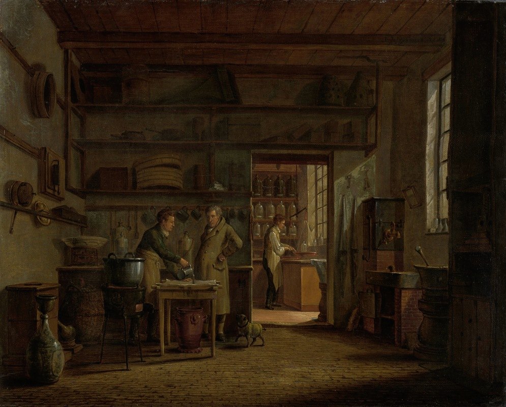 药剂师A.d的酿酒厂艾利`The Distillery of Apothecary A. dAilly (1818) by Johannes Jelgerhuis