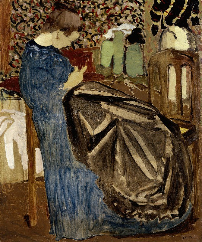 女裁缝`A Seamstress (1892) by Édouard Vuillard