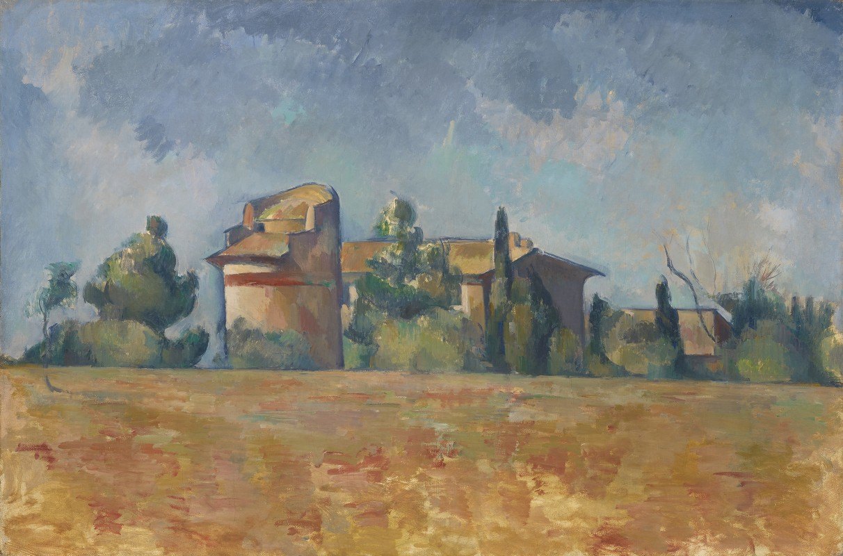 贝尔维尤鸽舍`The Dovecote at Bellevue (1888~1892) by Paul Cézanne