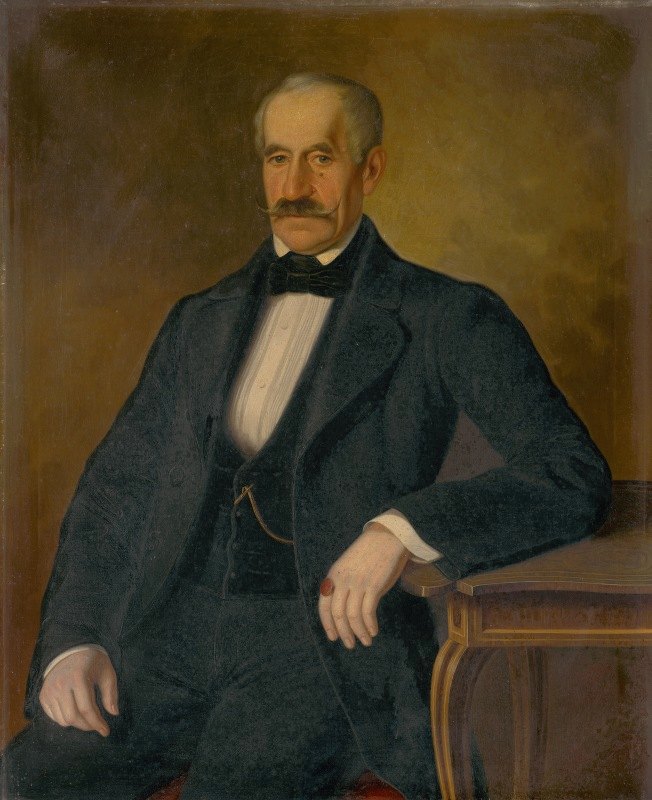 莫里克·兹梅斯卡尔肖像`Portrait of Móric Zmeškal (1859) by Peter Michal Bohúň