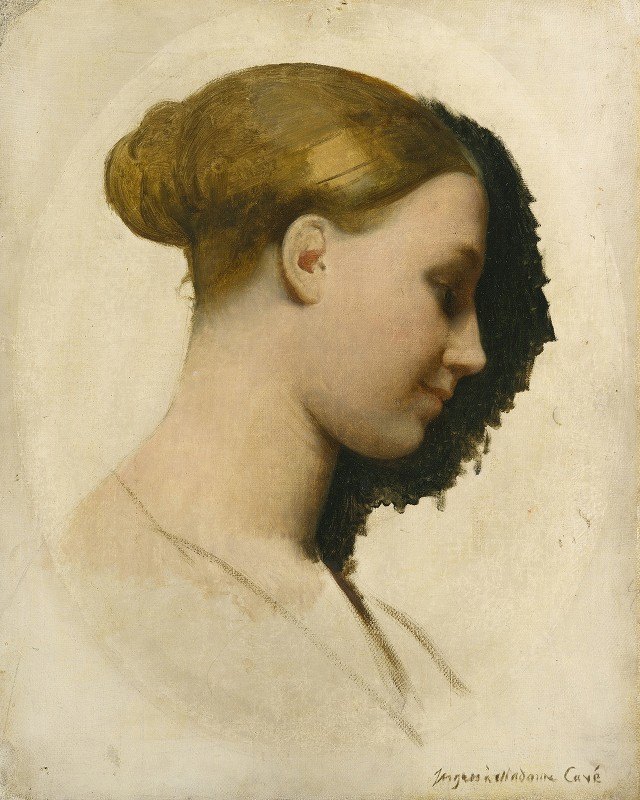 爱德蒙·卡韦夫人（玛丽·埃莉萨贝思·布拉沃，生于1810年）`Madame Edmond Cavé (Marie~Élisabeth Blavot, born 1810) (ca. 1831–34) by Jean Auguste Dominique Ingres