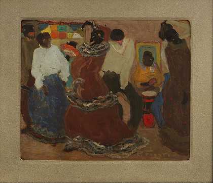 坎多姆`Candombe (from 1880 until 1938) by Pedro Figari