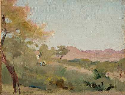 乌代布尔——印度景观。从印度之旅`Udaipur – Indian landscape. From the journey to India (1907) by Jan Ciągliński