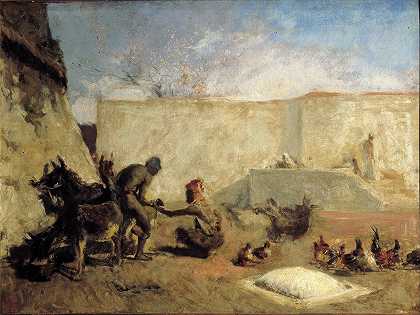 摩洛哥马蹄铁`Moroccan Horseshoer (circa 1870) by Mariano Fortuny Marsal