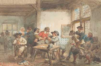 酒馆之争`Dispute In The Tavern by Herman Frederik Carel Ten Kate