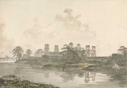 城堡景观`View of a Fort by Samuel Davis