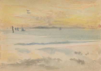 圣艾夫斯日落`St. Ives; Sunset (1883~1884) by James Abbott McNeill Whistler