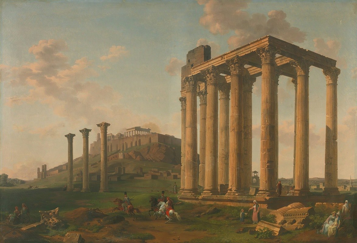 木星神庙和卫城`Vue Du Temple De Jupiter Et De Lacropole (1804) by Lancelot-Théodore Turpin de Crissé