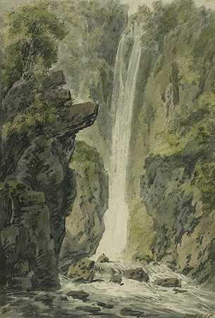 瀑布`Waterfall by Edward Dayes